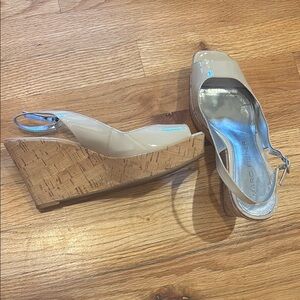 Marc Fisher Women's Beige Wedge Sandals